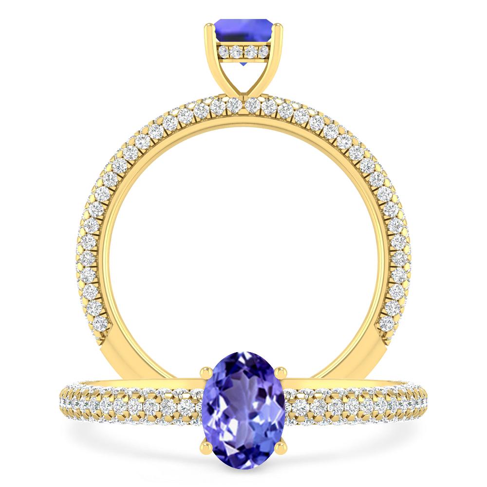 Yellow Gold - Tanzanite