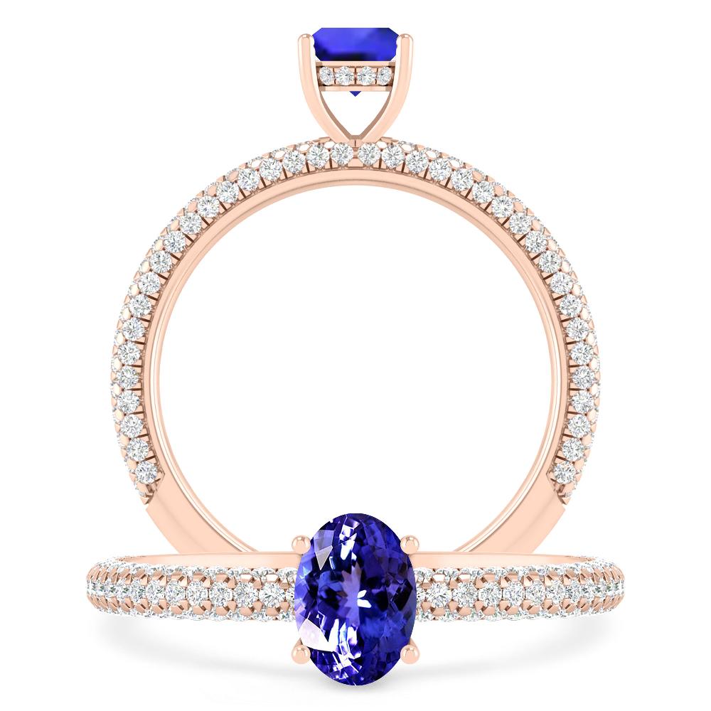 Rose Gold - Tanzanite