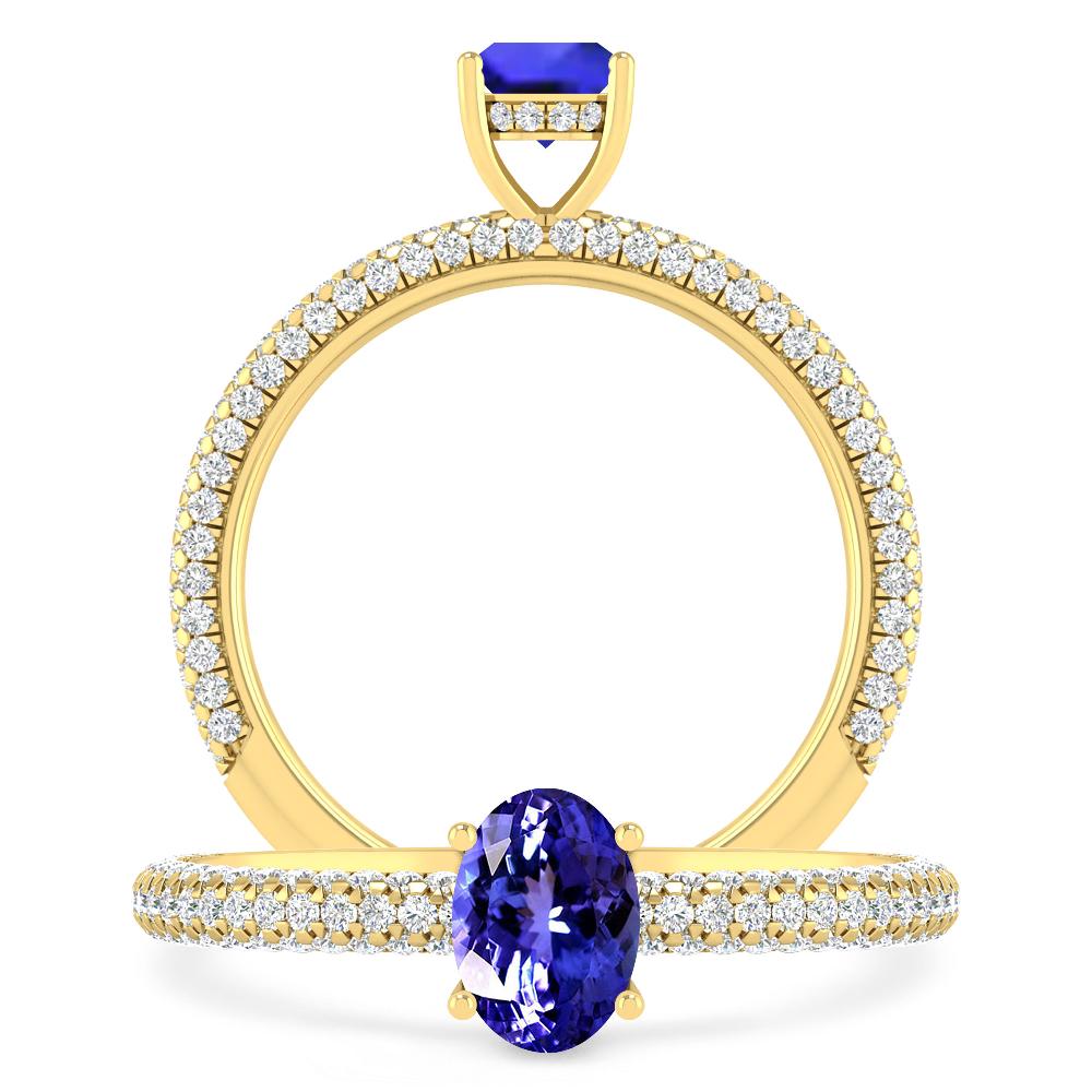 Yellow Gold - Tanzanite