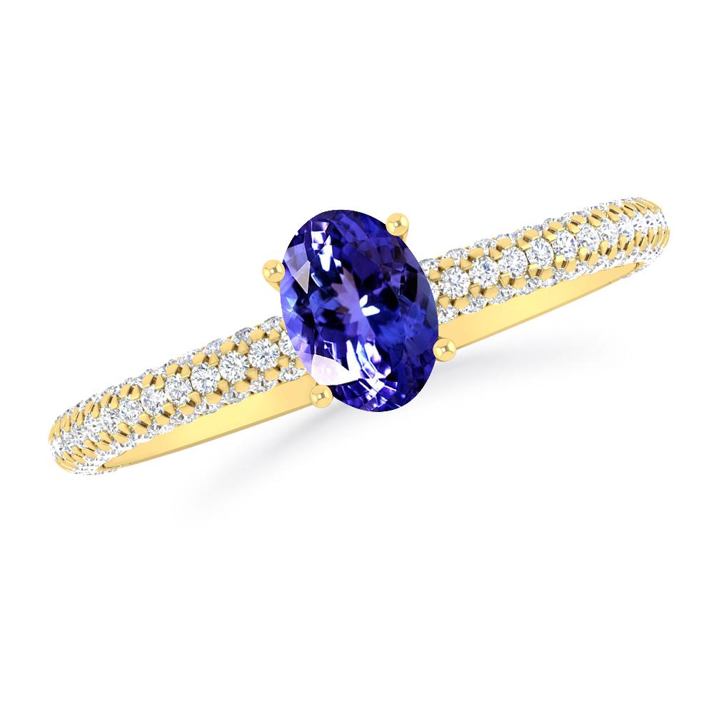 Yellow Gold - Tanzanite