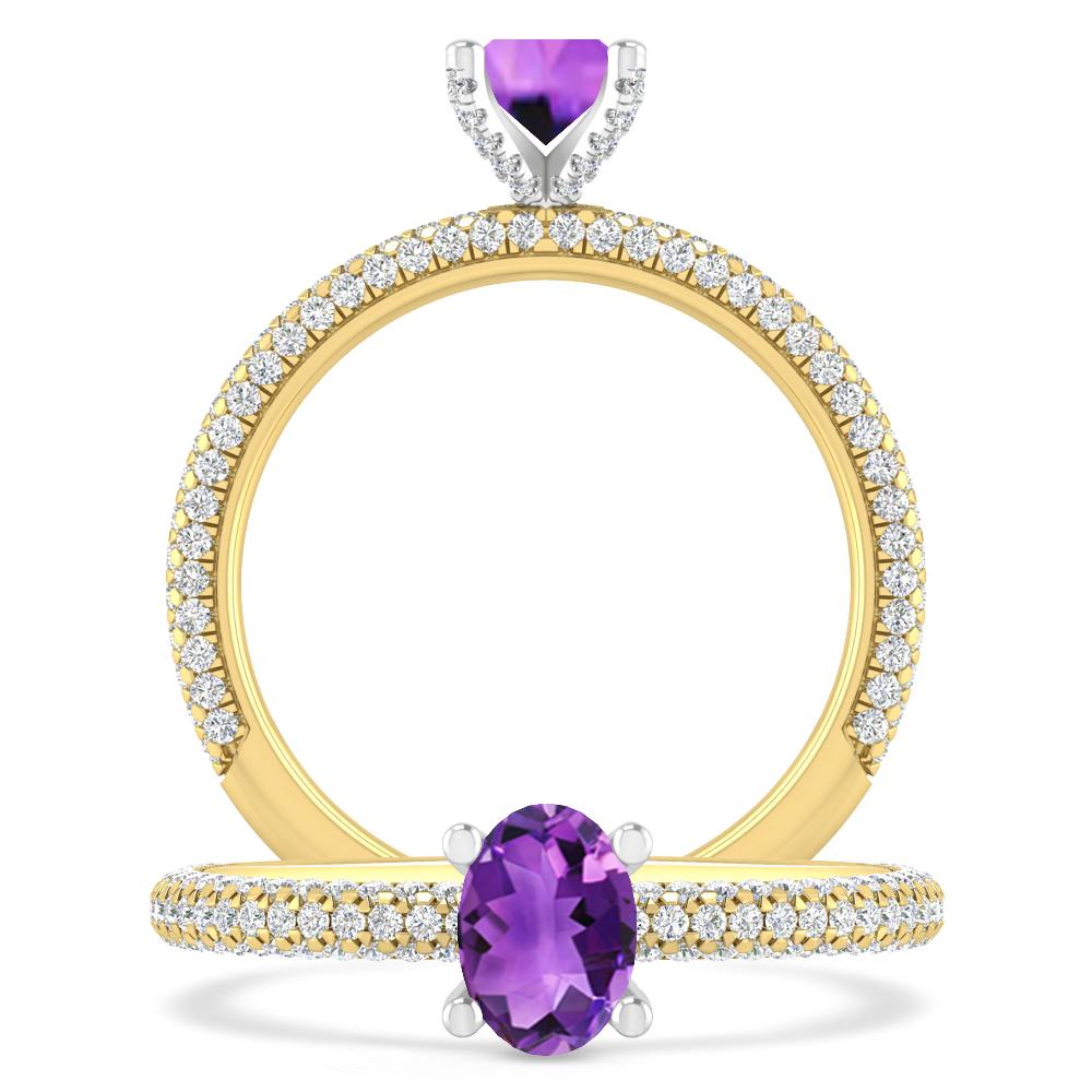 Yellow Gold - Amethyst