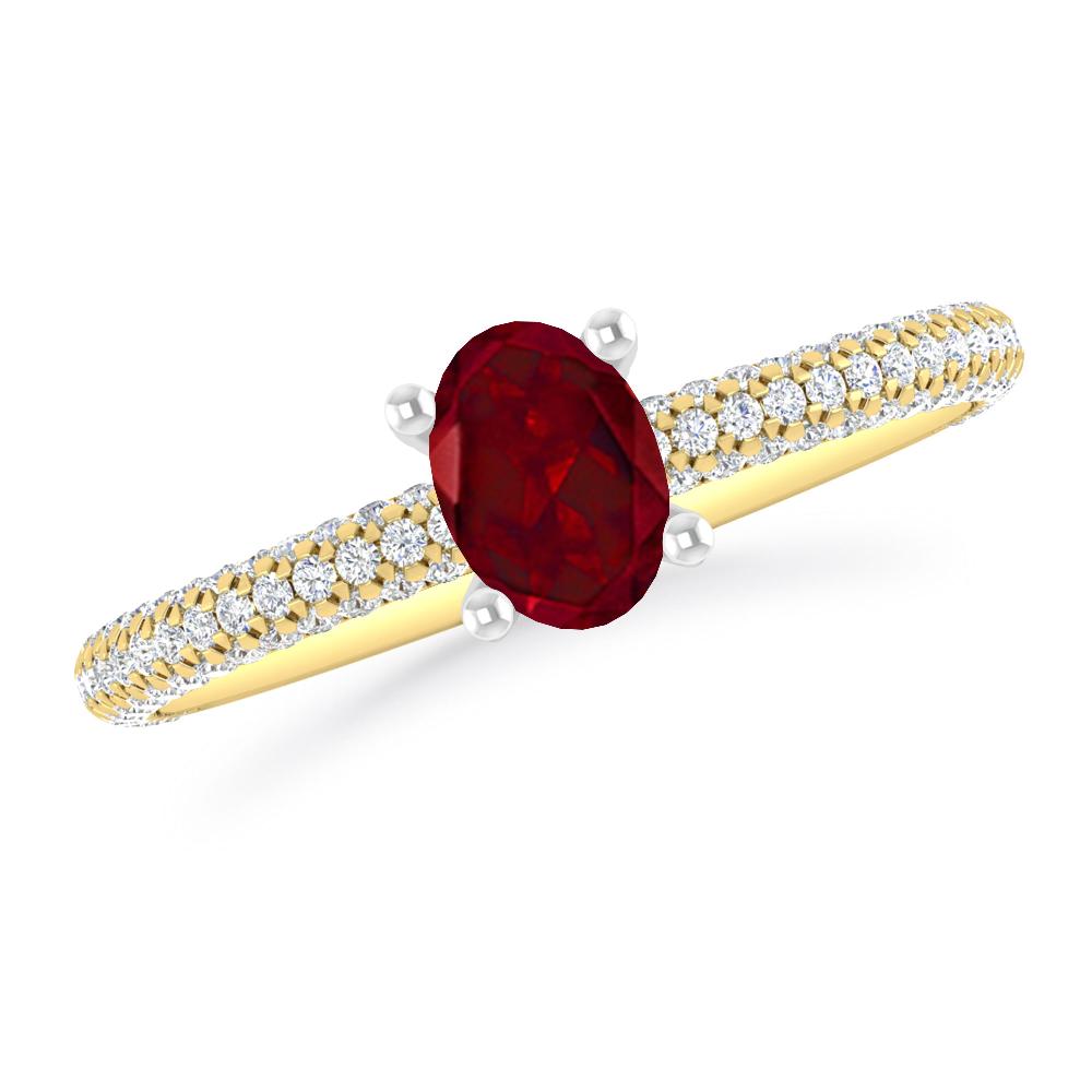 Yellow Gold - Garnet