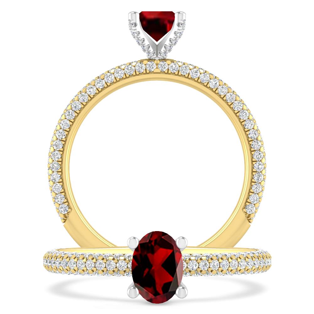 Yellow Gold - Garnet