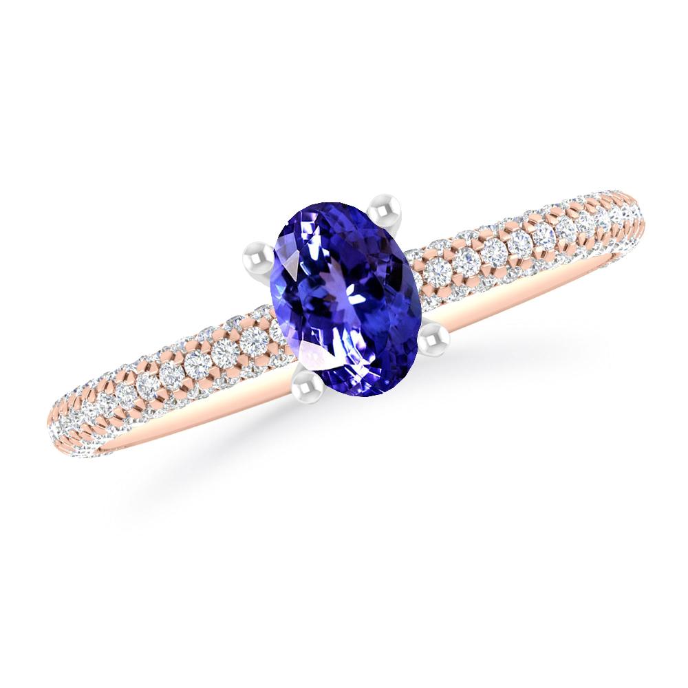 Rose Gold - Tanzanite