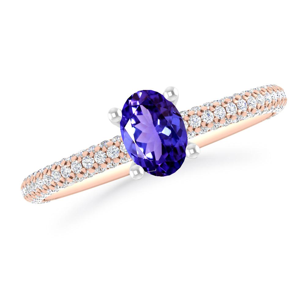 Rose Gold - Tanzanite