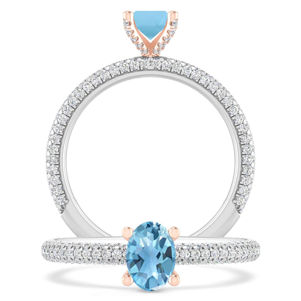 White Gold - Blue Topaz