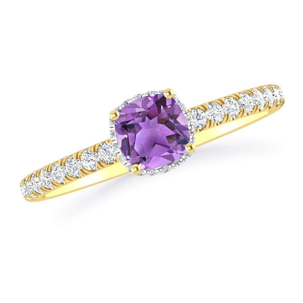 Yellow Gold - Amethyst