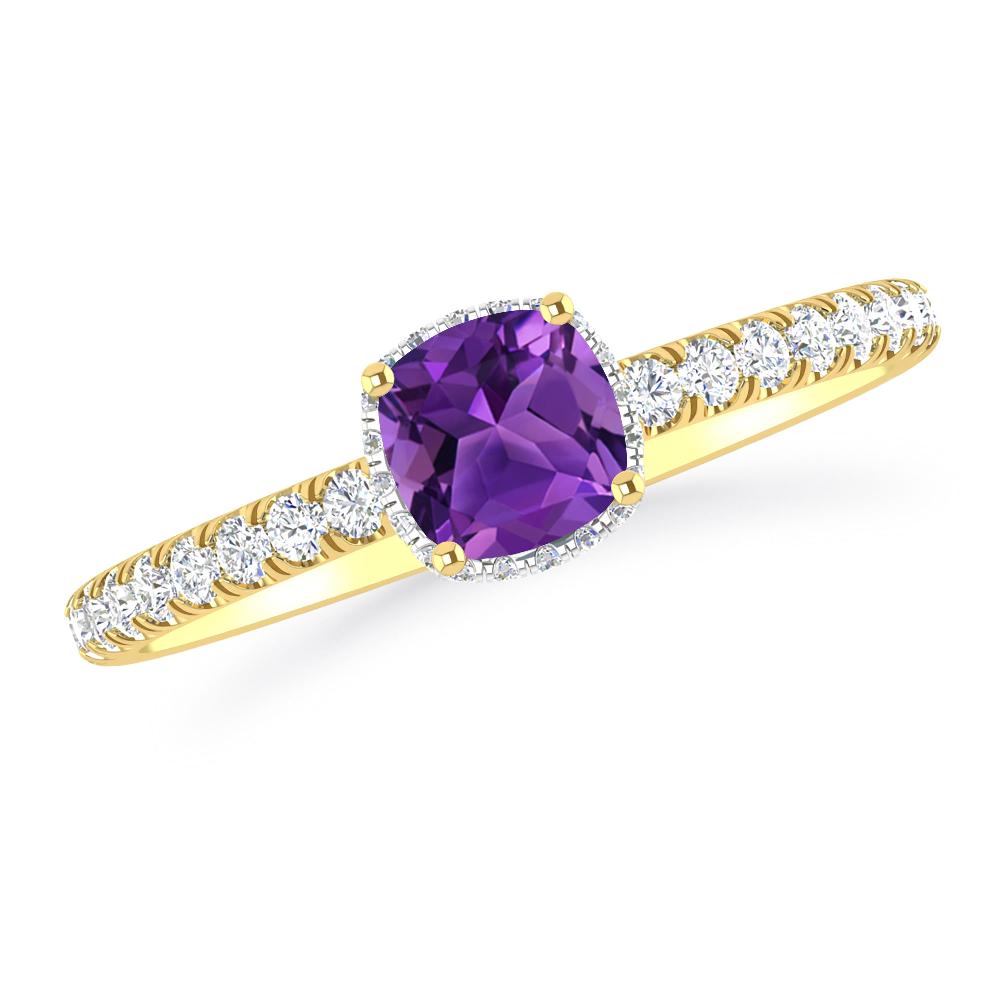 Yellow Gold - Amethyst