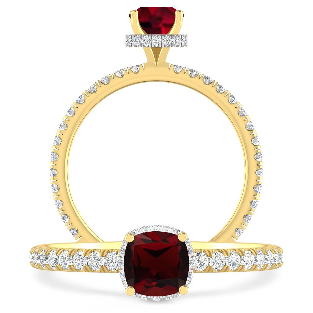 Yellow Gold - Garnet