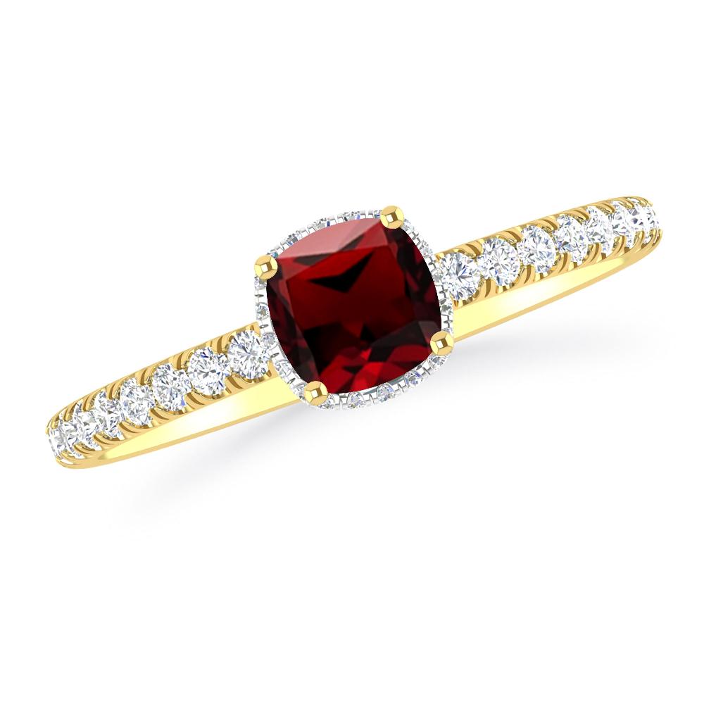 Yellow Gold - Garnet