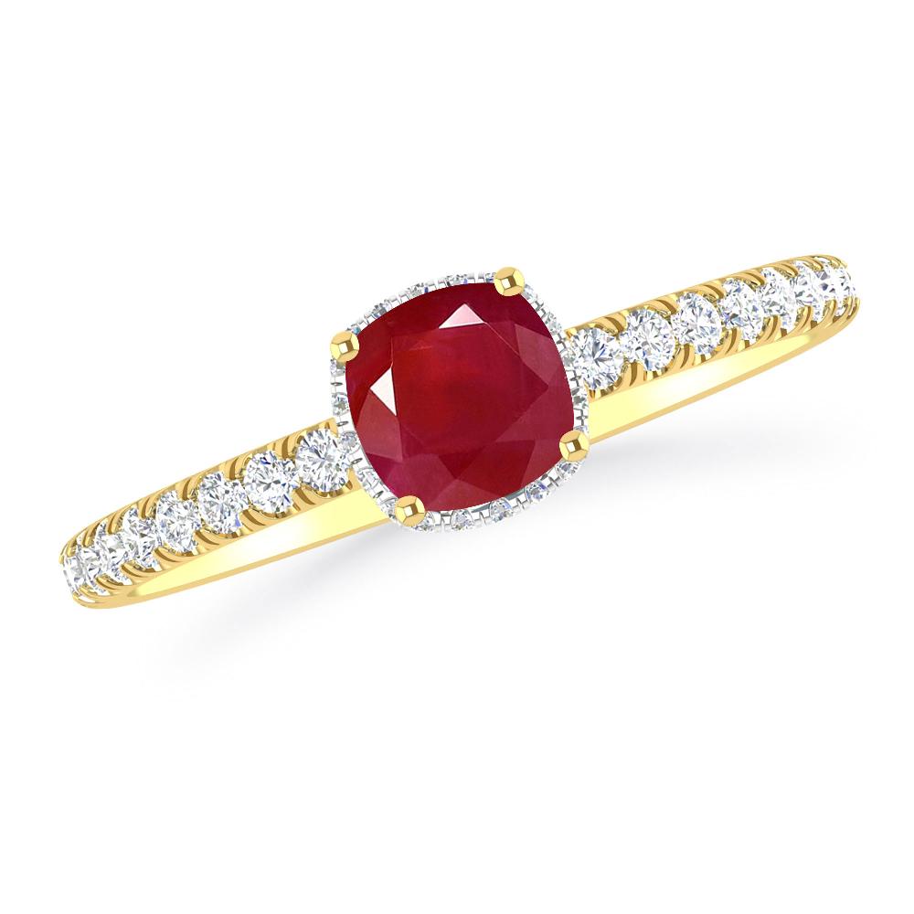 Yellow Gold - Ruby