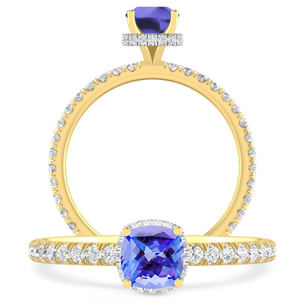 Yellow Gold - Tanzanite