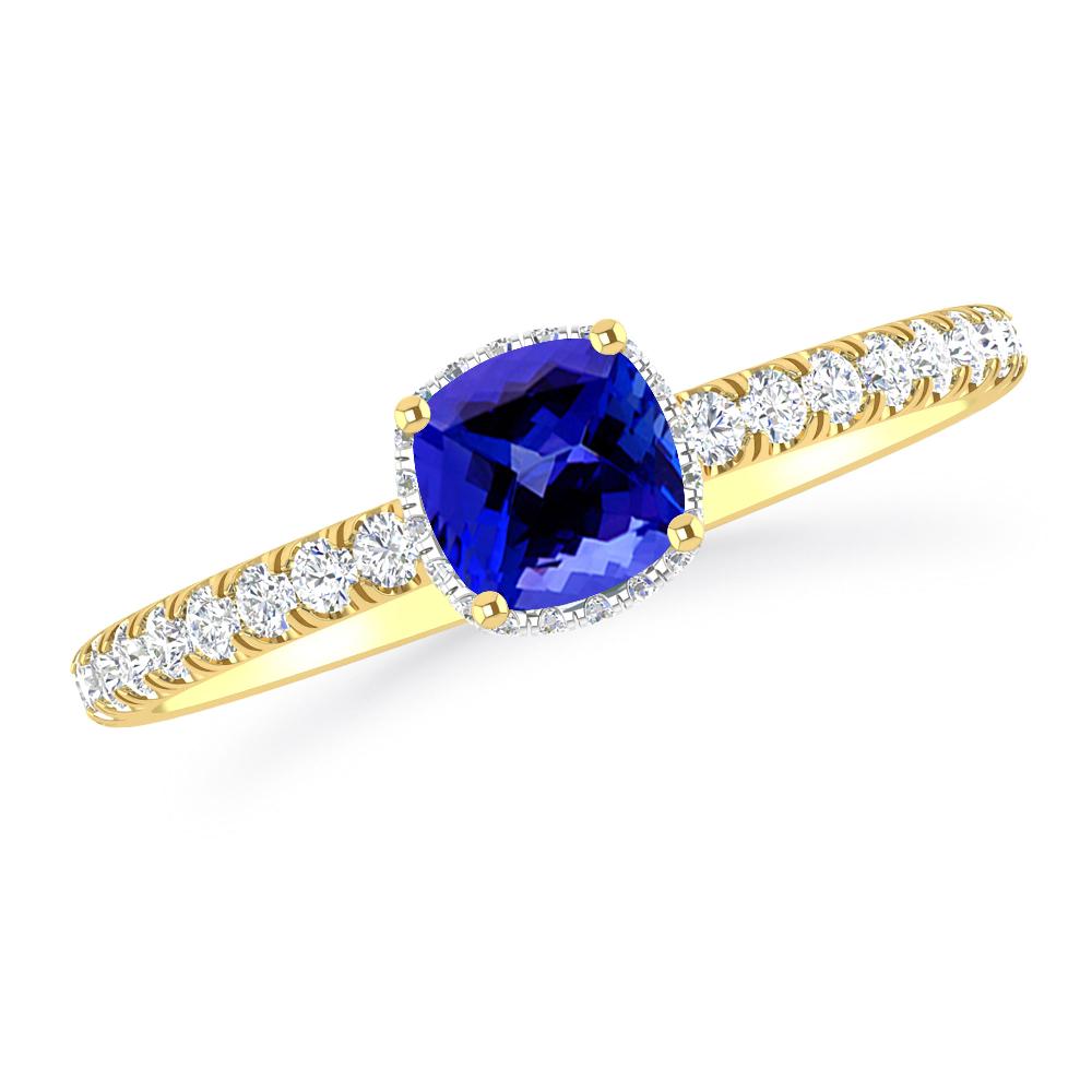 Yellow Gold - Tanzanite