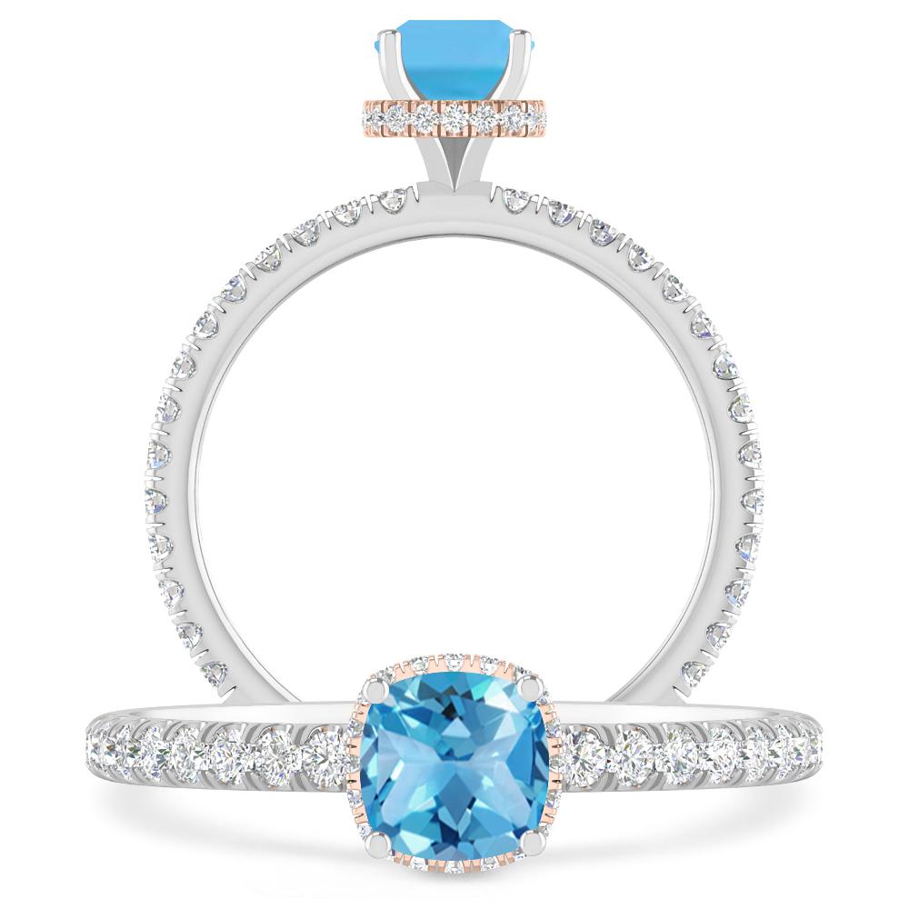 White Gold - Blue Topaz