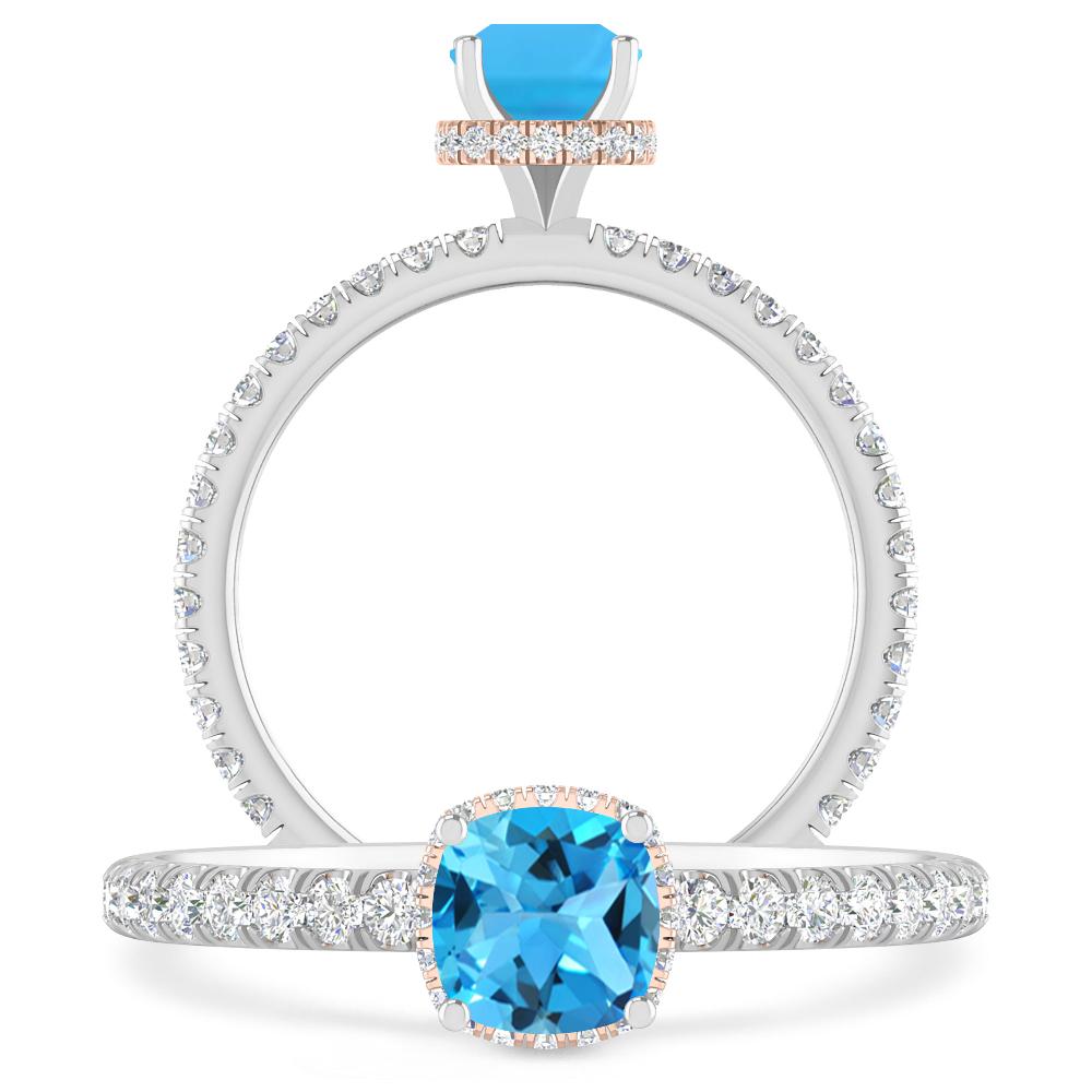 White Gold - Blue Topaz