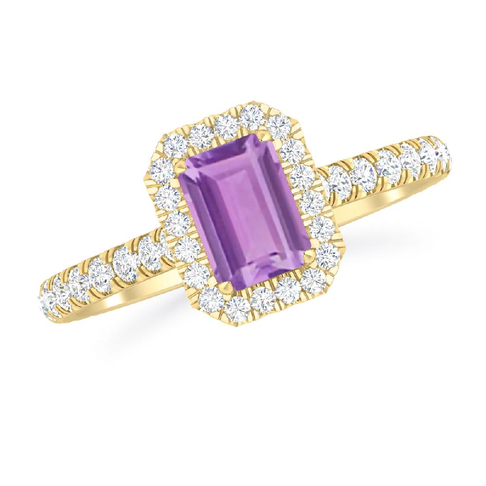 Yellow Gold - Amethyst