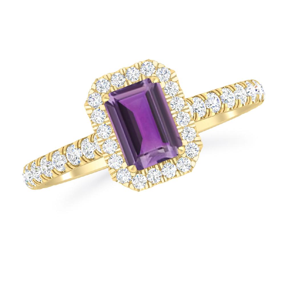 Yellow Gold - Amethyst