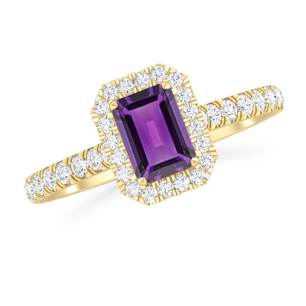 Yellow Gold - Amethyst