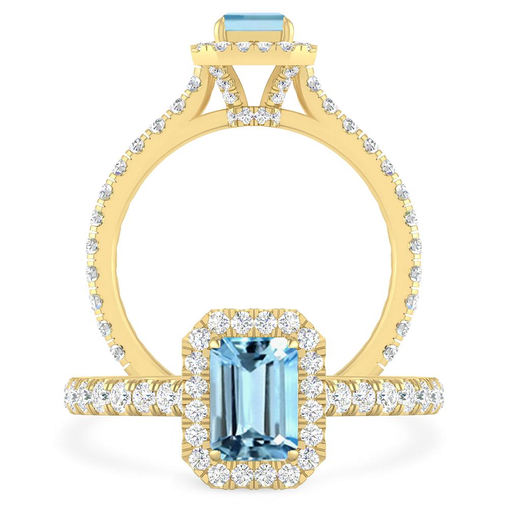 Yellow Gold - Aquamarine