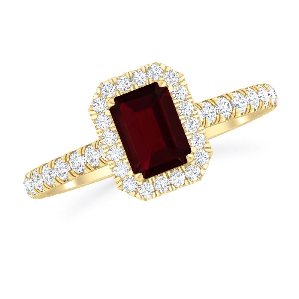 Yellow Gold - Garnet