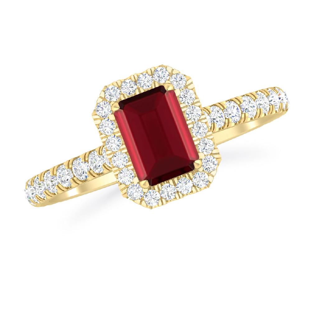 Yellow Gold - Garnet