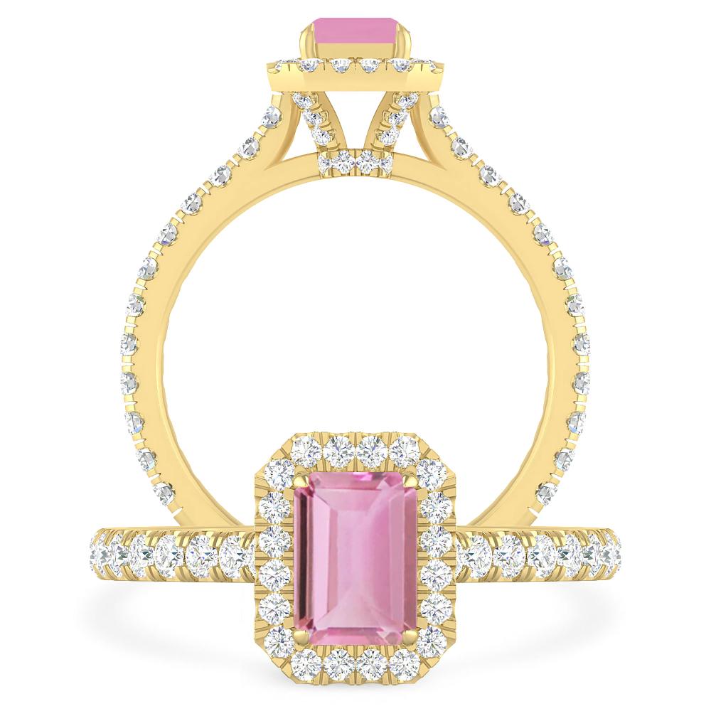 Yellow Gold - Pink Tourmaline