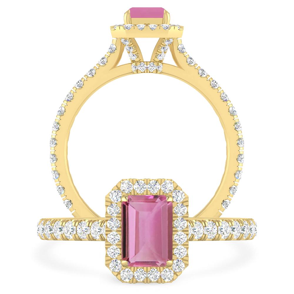 Yellow Gold - Pink Tourmaline