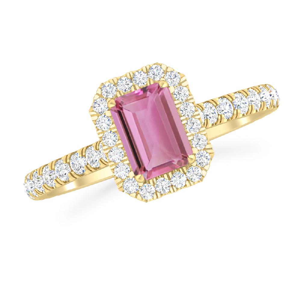 Yellow Gold - Pink Tourmaline