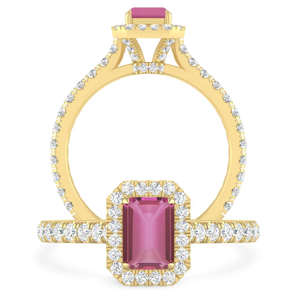 Yellow Gold - Pink Tourmaline