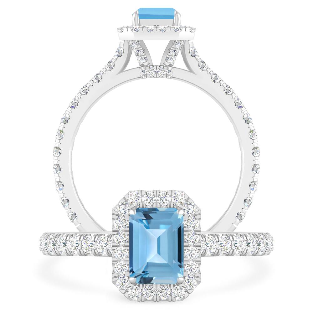 White Gold - Blue Topaz