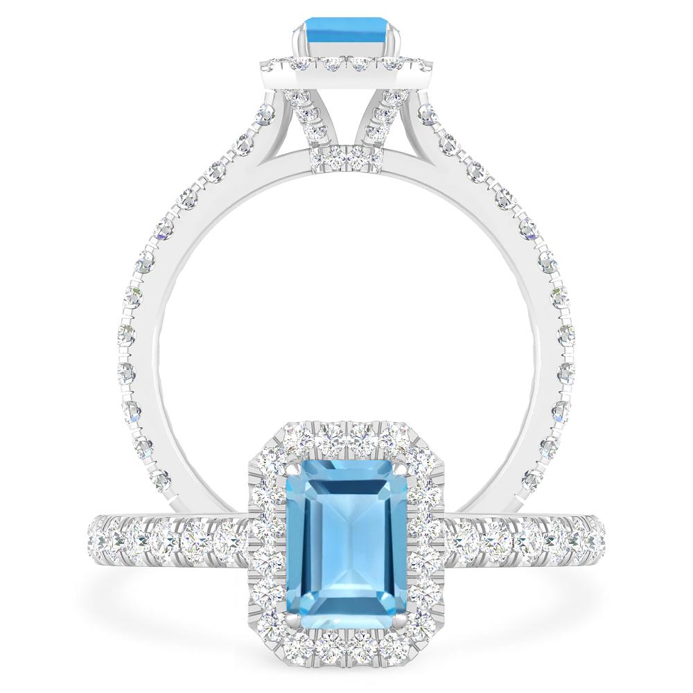 White Gold - Blue Topaz