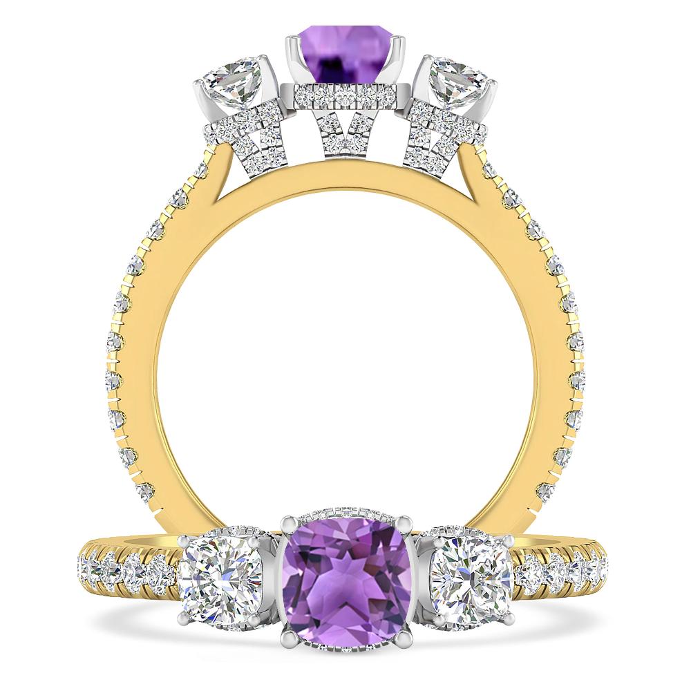 Yellow Gold - Amethyst