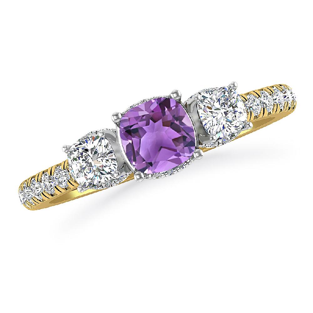 Yellow Gold - Amethyst
