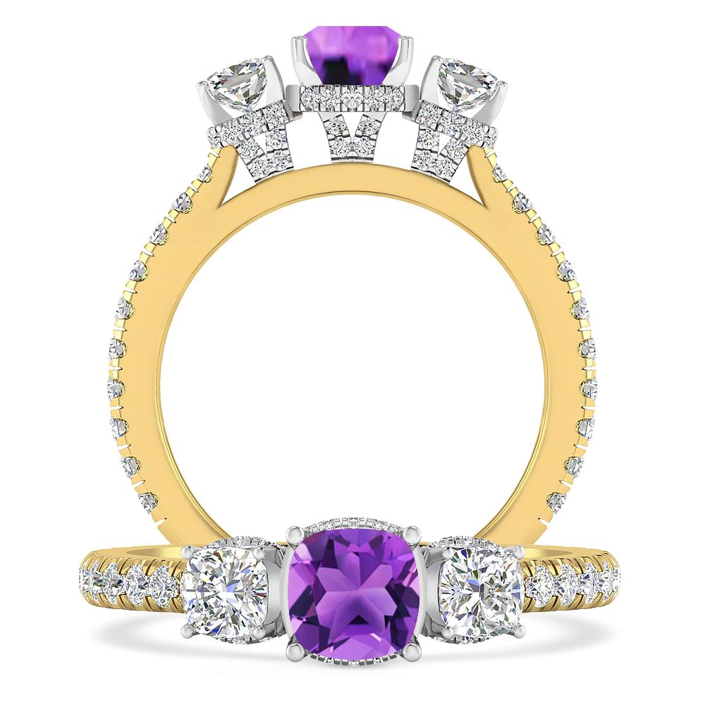 Yellow Gold - Amethyst