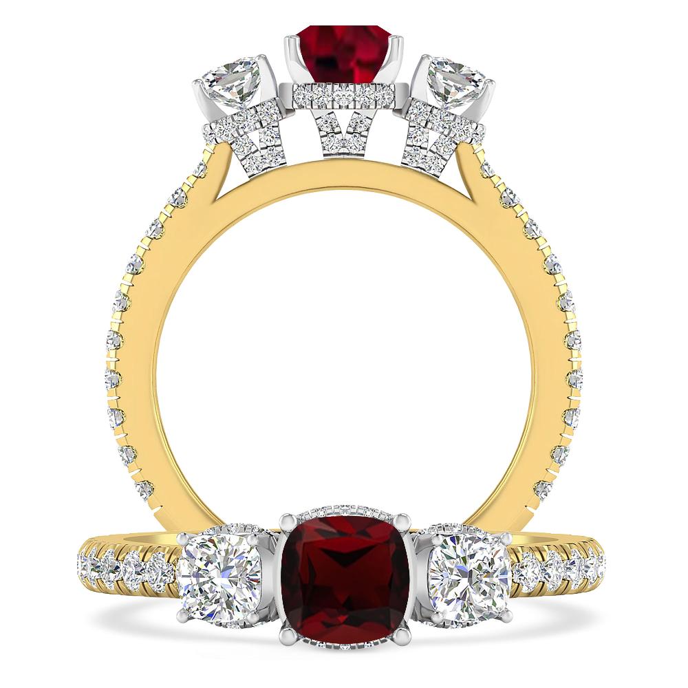 Yellow Gold - Garnet