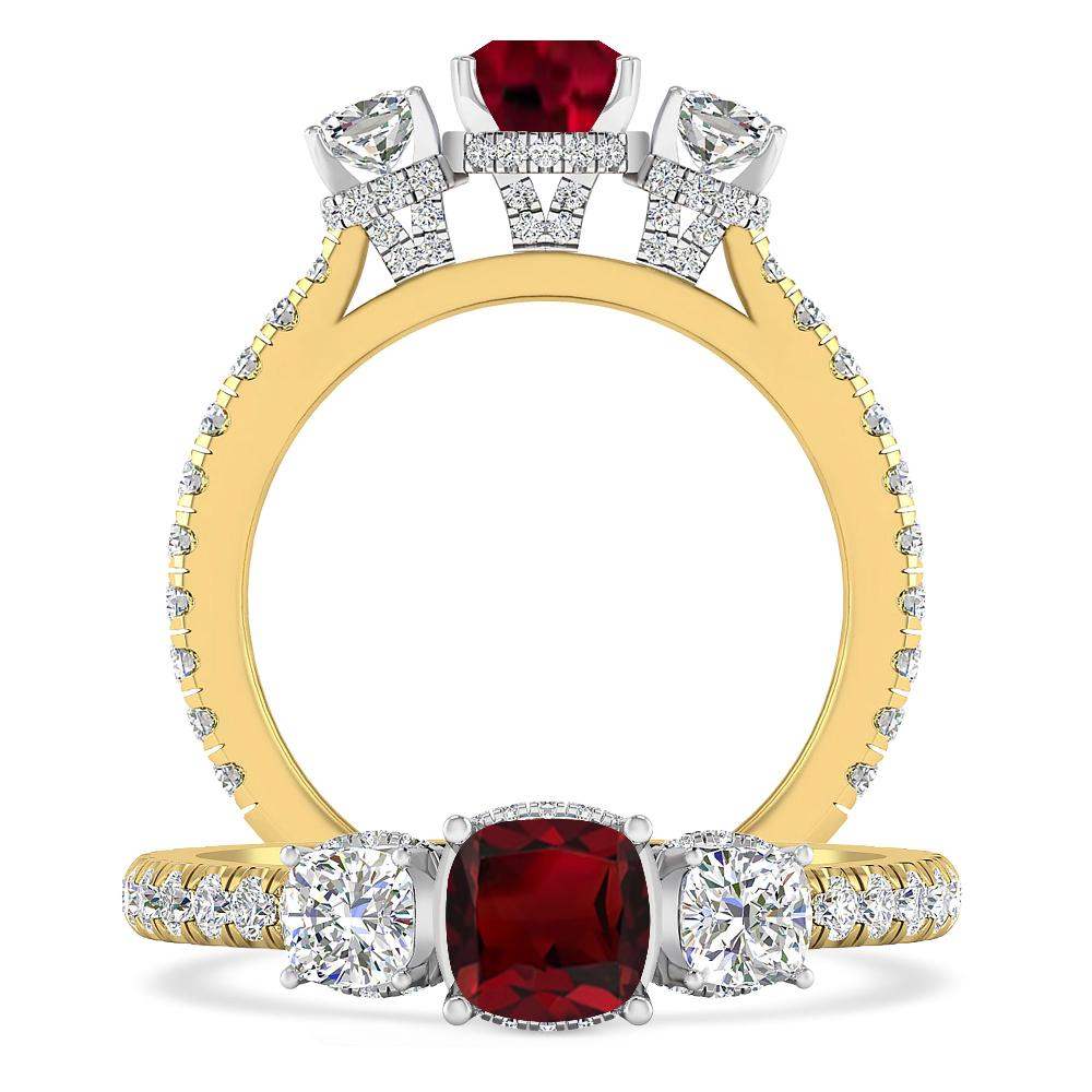 Yellow Gold - Garnet