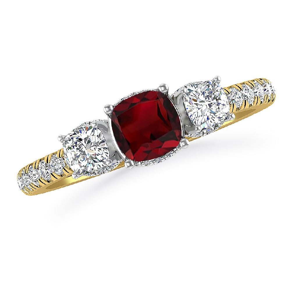 Yellow Gold - Garnet