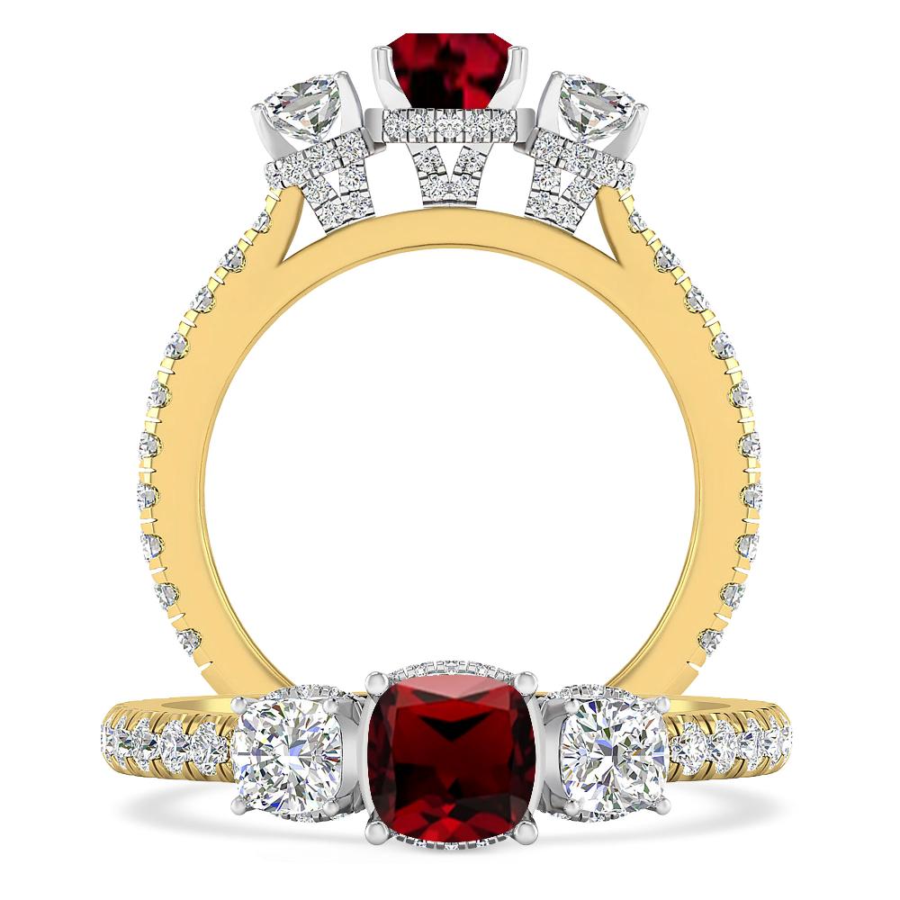 Yellow Gold - Garnet