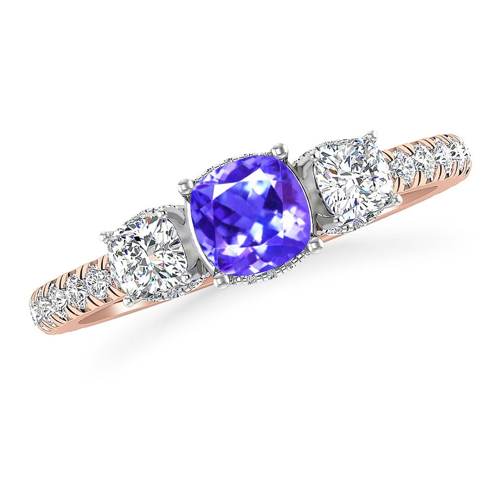 Rose Gold - Tanzanite