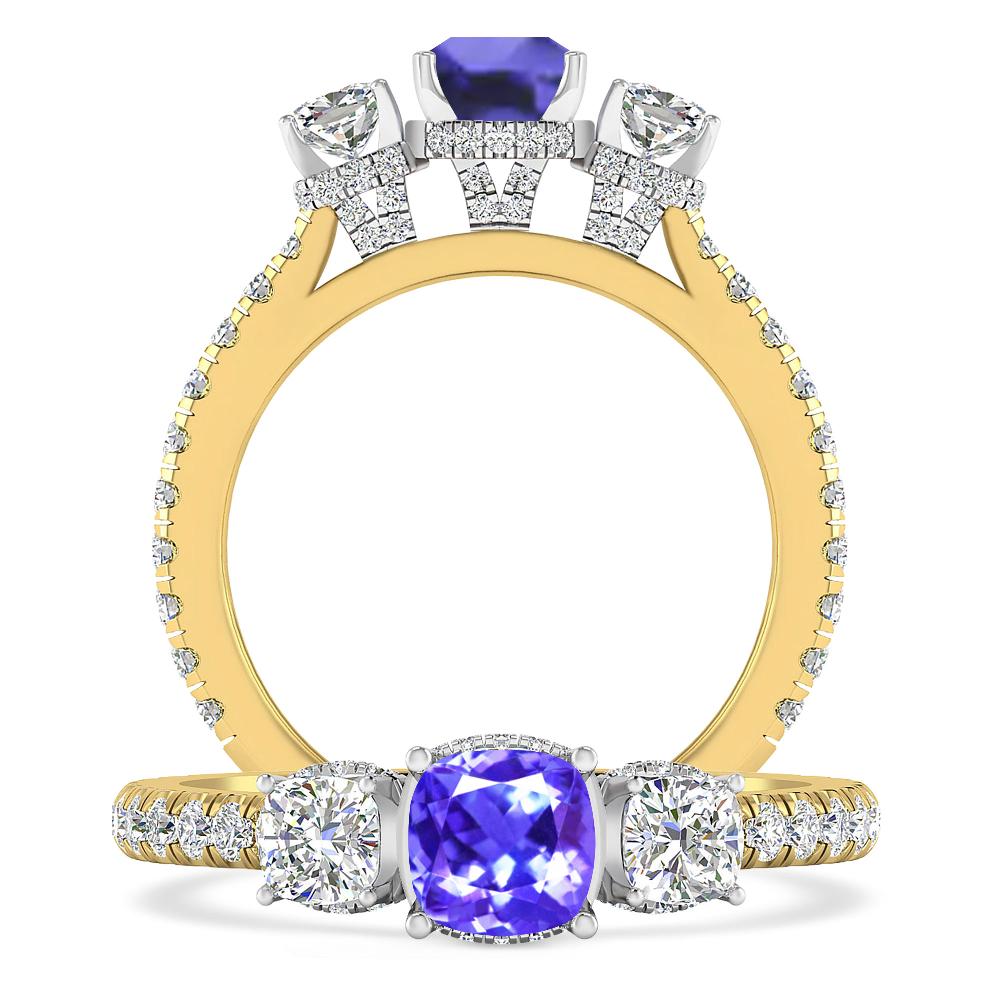 Yellow Gold - Tanzanite