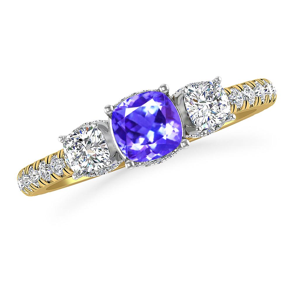 Yellow Gold - Tanzanite