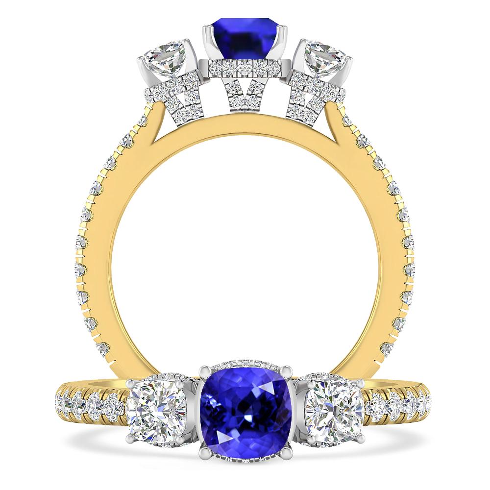 Yellow Gold - Tanzanite