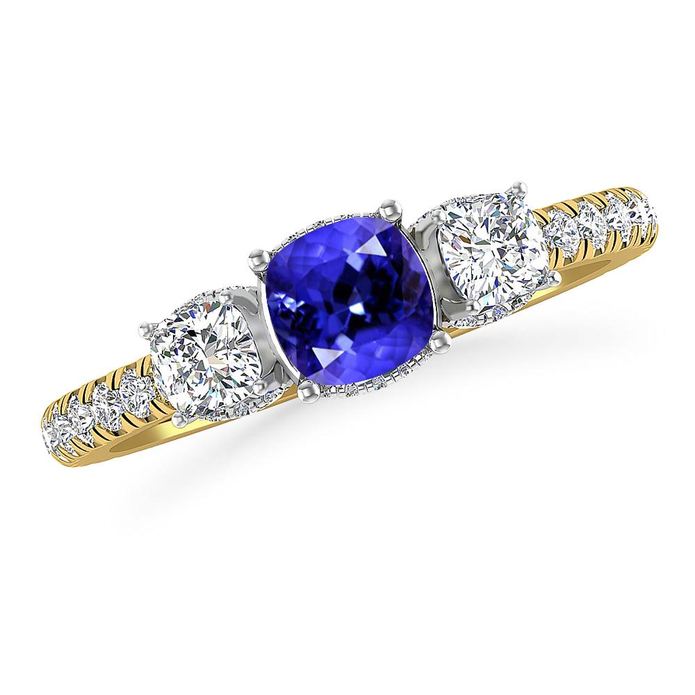 Yellow Gold - Tanzanite