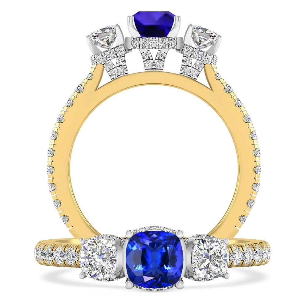 Yellow Gold - Tanzanite