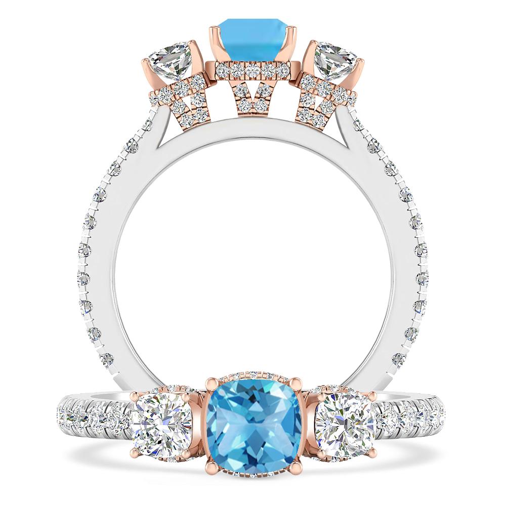 White Gold - Blue Topaz