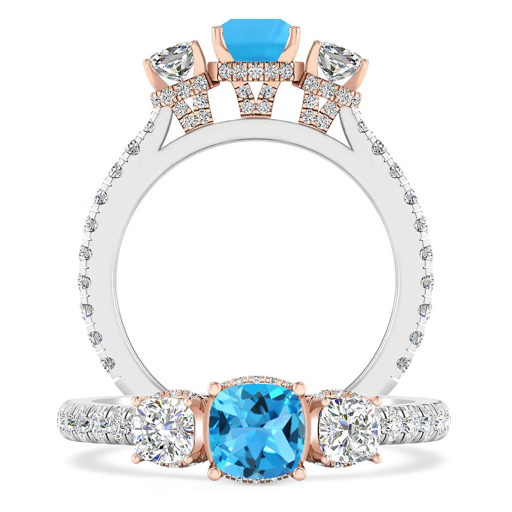 White Gold - Blue Topaz