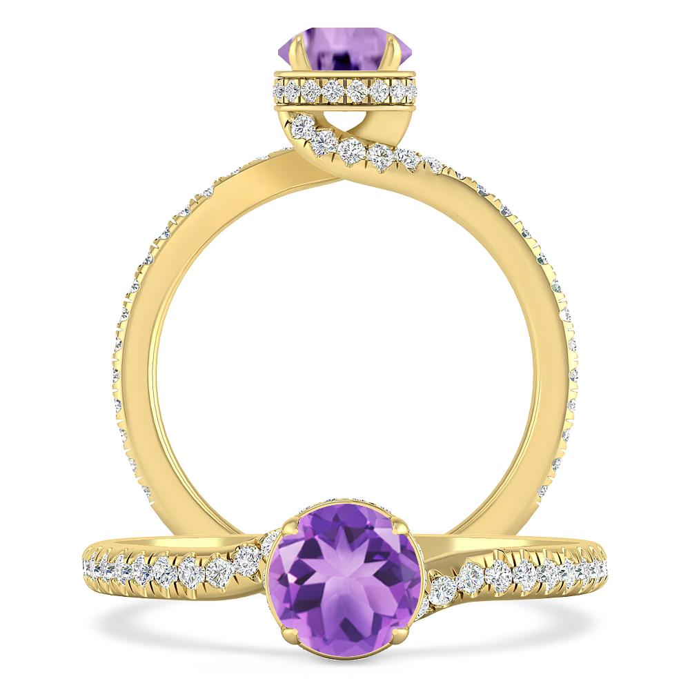 Yellow Gold - Amethyst