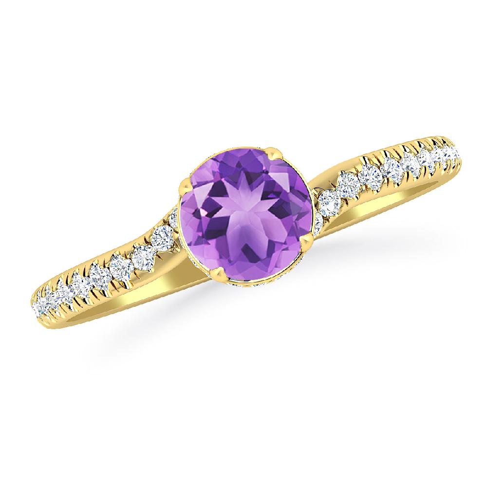 Yellow Gold - Amethyst