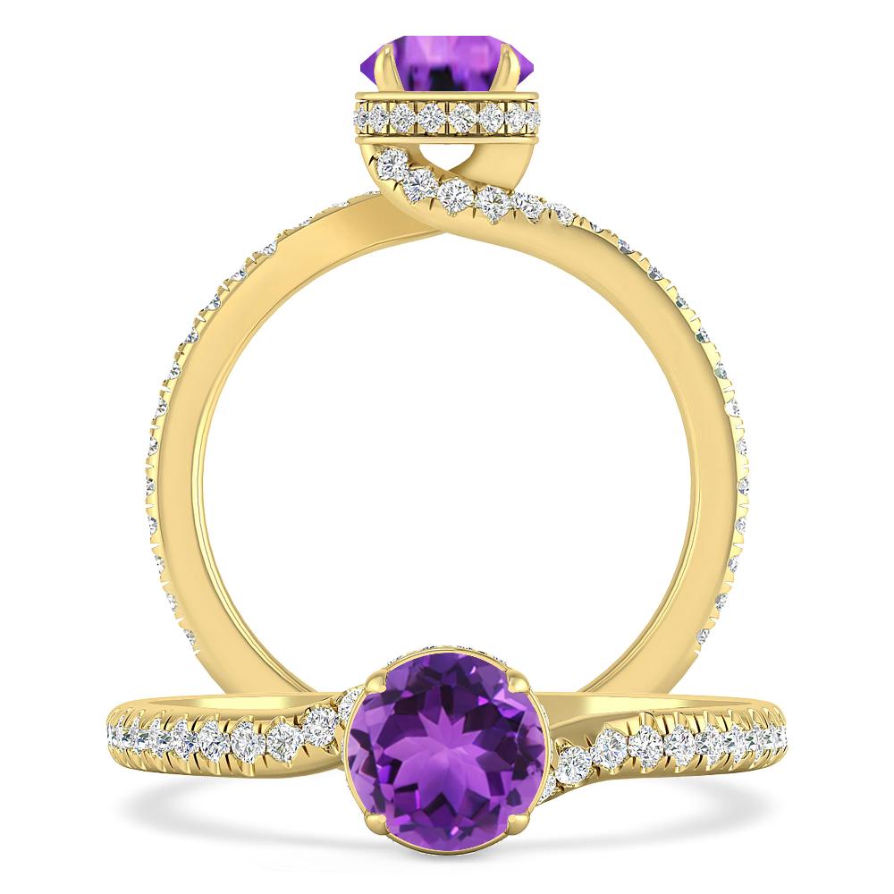 Yellow Gold - Amethyst