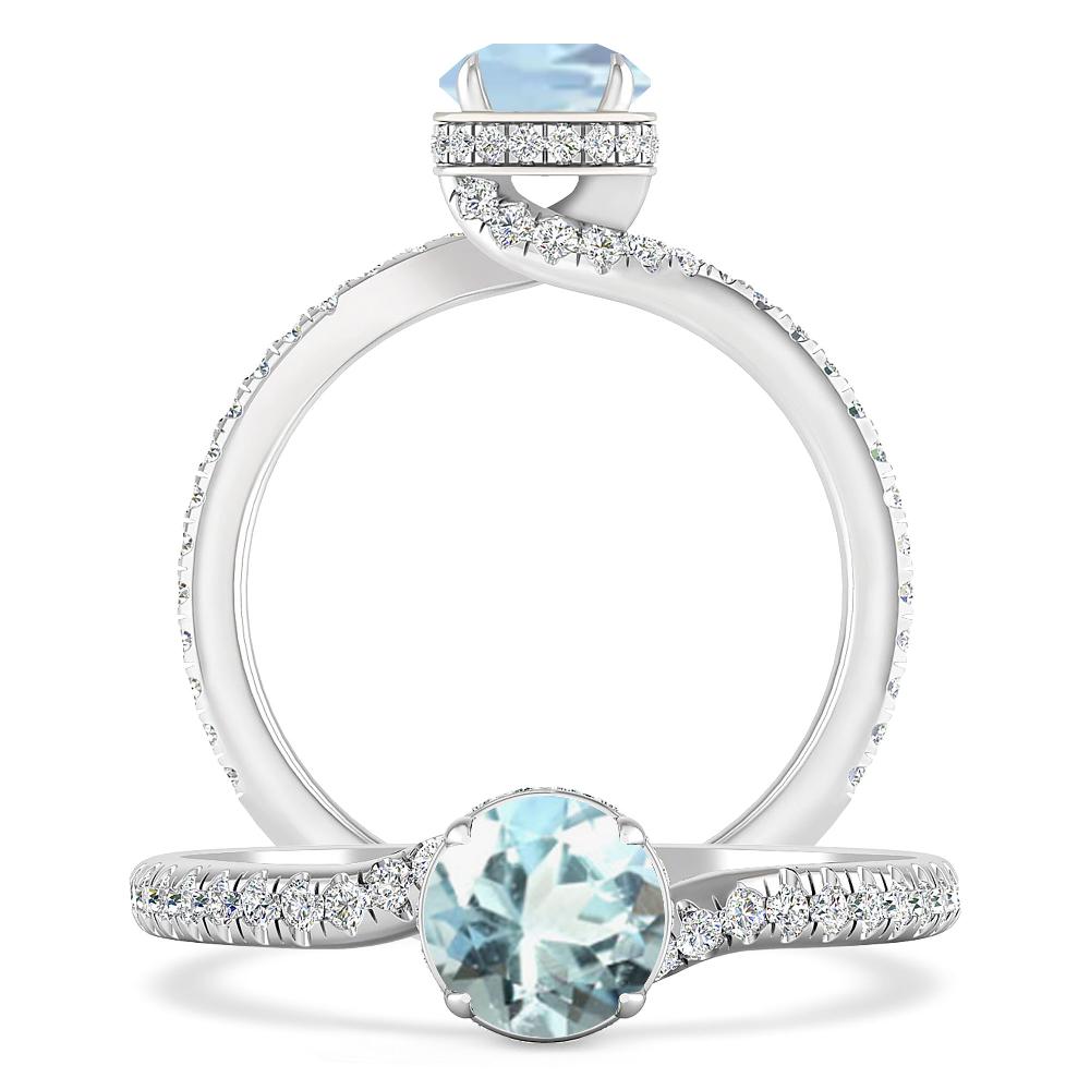 White Gold - Aquamarine